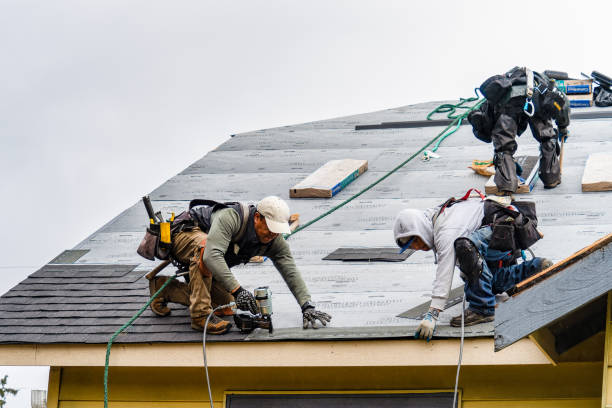 Professional Gutter Installation technician working in Fairmont, NC